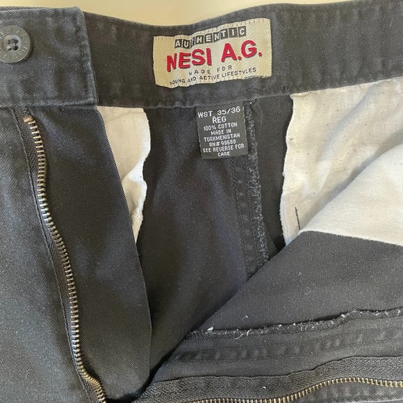 Black Nesi AG Full Length Mens Pants 35/36 Regular - Picture 4 of 5